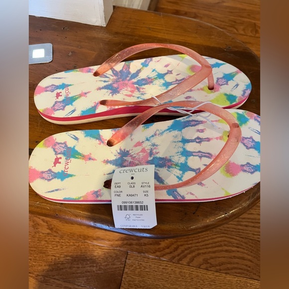Crewcuts Flipflops Pink Big kid size 5, NWT - Picture 4 of 6